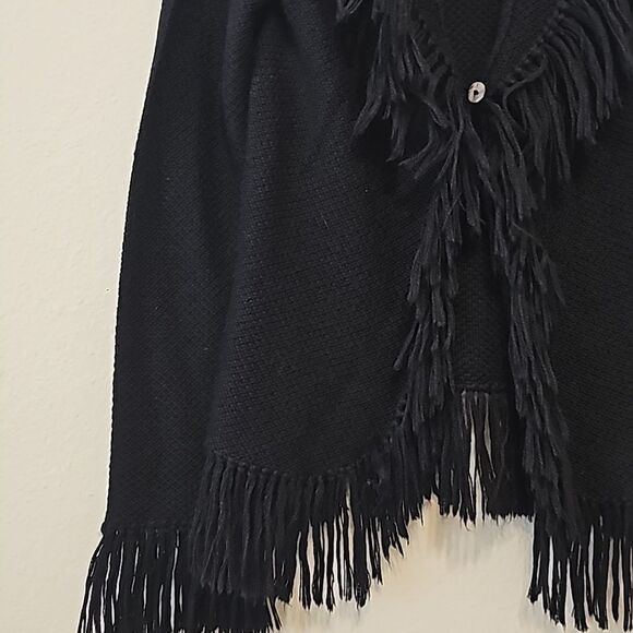 PERU FIBRAS FRINGE CARDIGAN SWEATER L - Picture 3 of 7